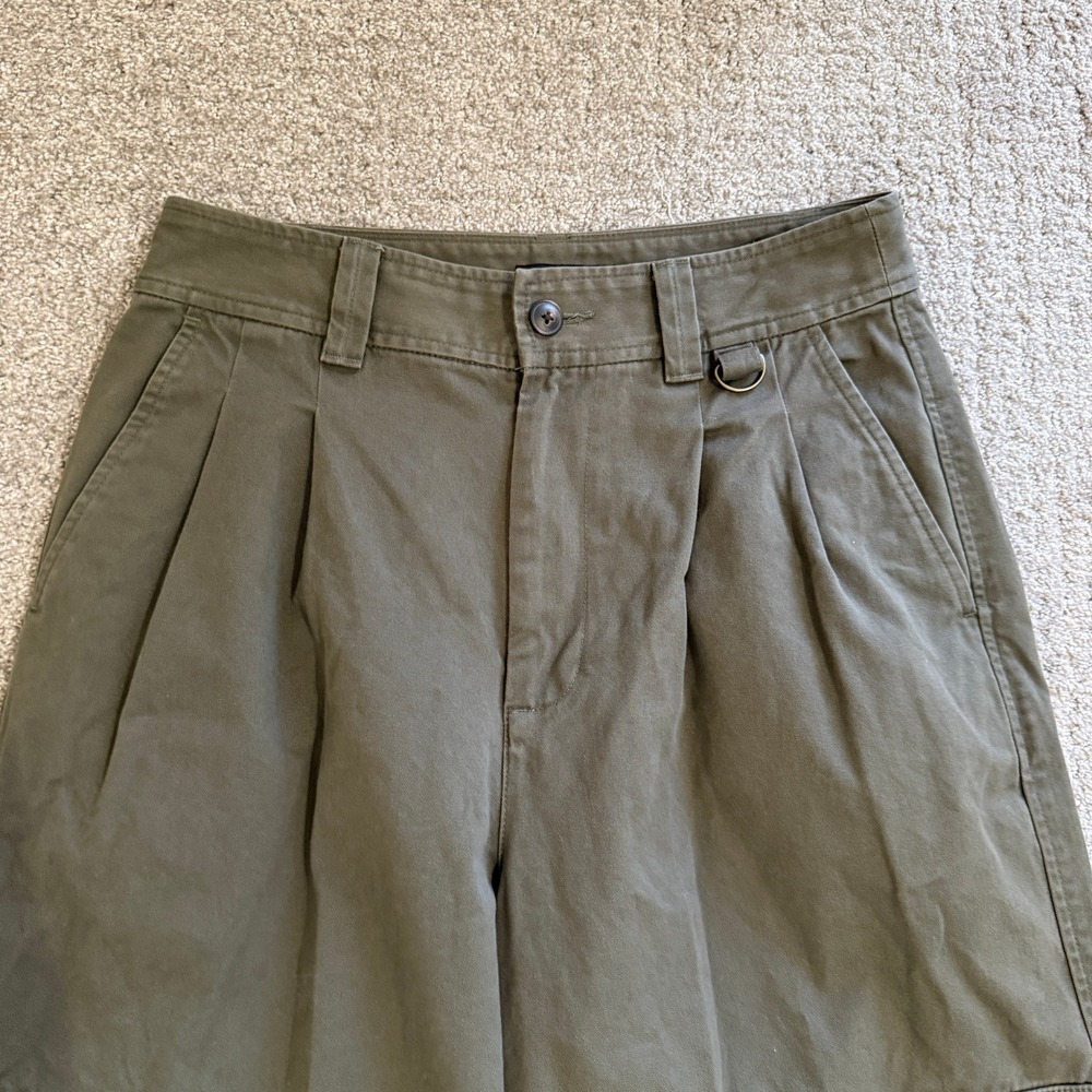 Madewell Harlow Wide Leg Cargo Pant Olive Green Sz 6 Utility Army Gorpcore Chic - Picture 3 of 14